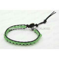 Amizade envolver pulseiras com verde Aventurine pedra Beads